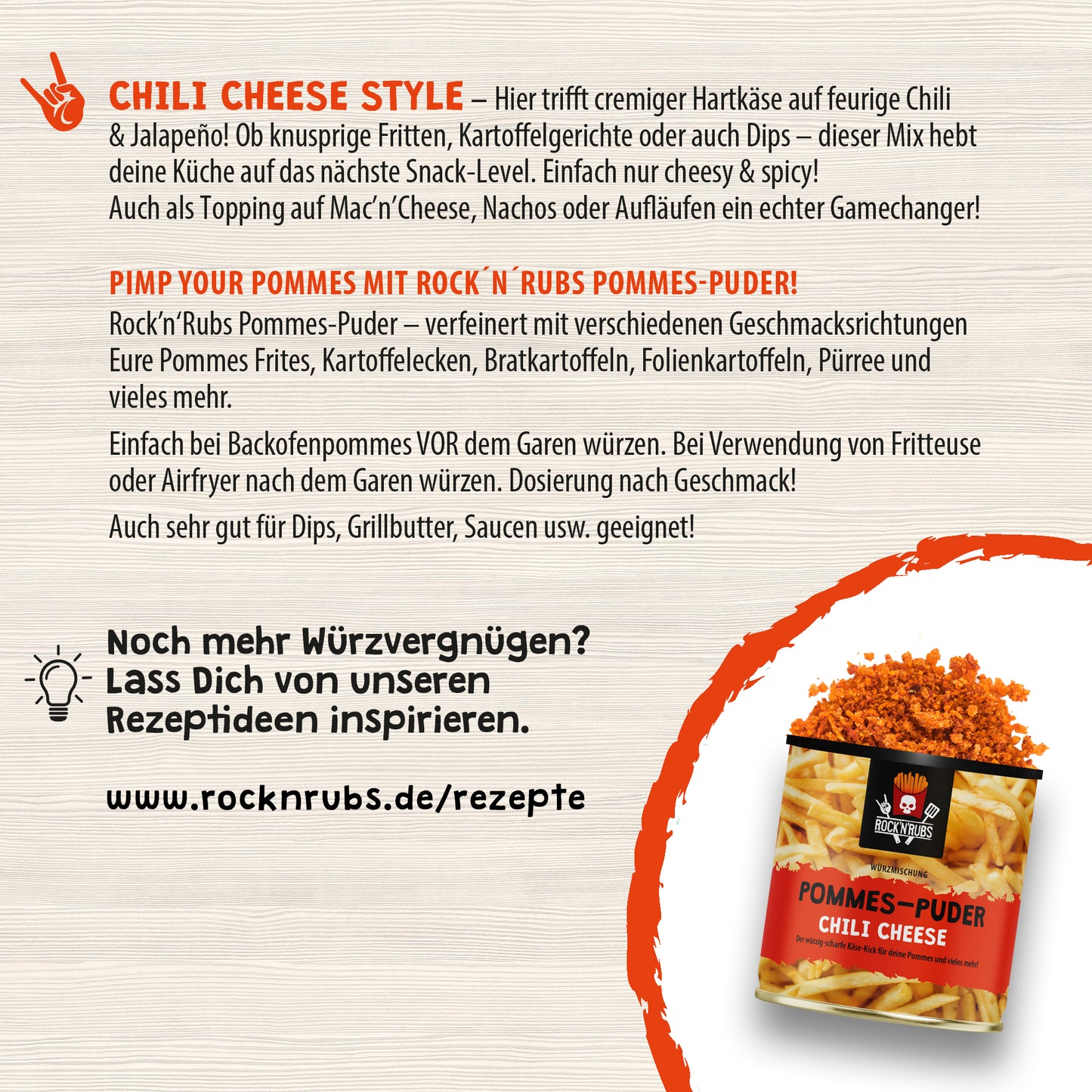 Pommes-Puder - Chili Cheese
